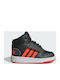 Adidas Αθλητικά Παιδικά Παπούτσια Μπάσκετ Hoops 2.0 Mid με Σκρατς Core Black / Solar Red / Grey Six