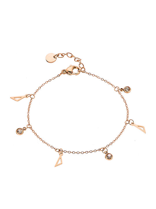 Oxzen Bracelet Anklet Chain made of Steel Gold Plated