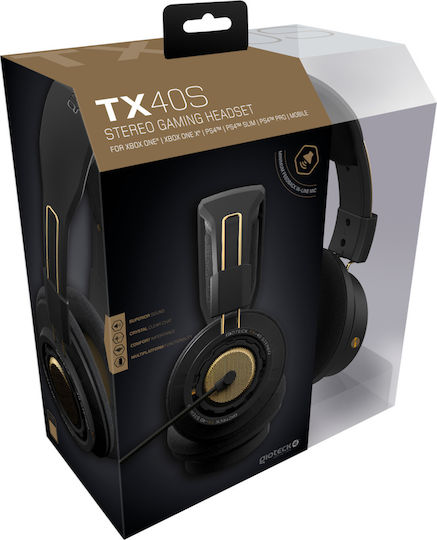 Gioteck TX-40S Over Ear Gaming Headset cu conexiune 3,5mm Negru