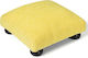 Hocker Fußhocker Gepolstert mit Stoff 354 Yellow 30x30x14cm