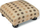 Stool Footstool Upholstered with Fabric 602 Πουά Gold 30x30x14cm