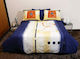 Viopros Duvet Cover Set Cotton Single with Pillowcase 160x240 31613 Blue