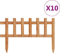 vidaXL Ξύλινη Μπορντούρα Κήπου 29cm x 4.4m 10τμχ