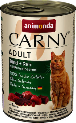 Animonda Carny Adult Wet Food for Adult Cats In Can with Beef / Deer 1pc 400gr