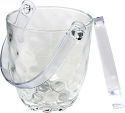 Keskor Eiskübel Glas Champagnerkübel mit Griff 12x12,5cm 61168