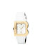 Laura Biagiotti Watch with White Leather Strap