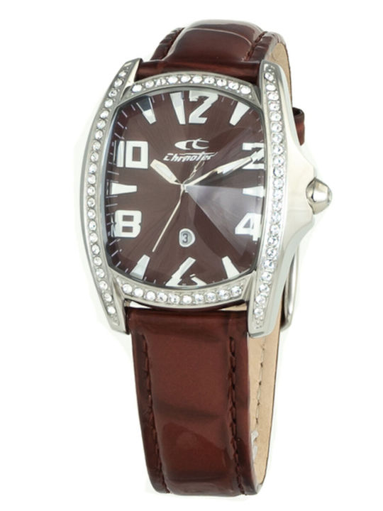 Women's Watch with Brown Leather Strap