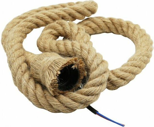 Power Socket with Socket E27 in Brown color Set 1pcs with Rope 1.5m Y-01127