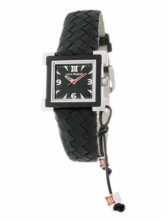 Laura Biagiotti Women's Watch with Black Leather Strap