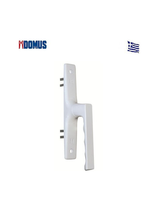 Domus Defender Espag Fenstergriff mit Platte White 75281L