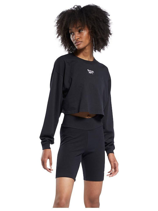 Winter Women's Cotton Blouse Long Sleeve Black