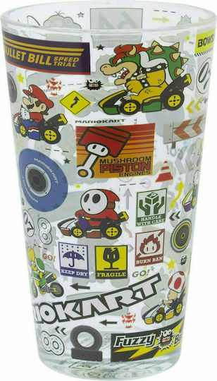 Paladone Mario Kart Beer Glass Cocktail/Drinking Water Glass from Glass 400ml