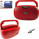 Kimiso KMS-237 Bluetooth Speaker 5W with Radio and Battery Life up to 4 hours Red