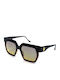 Borbonese Dorothy Sunglasses with Black Tartaruga Plastic Frame and Gold Lens DOROTHY 16