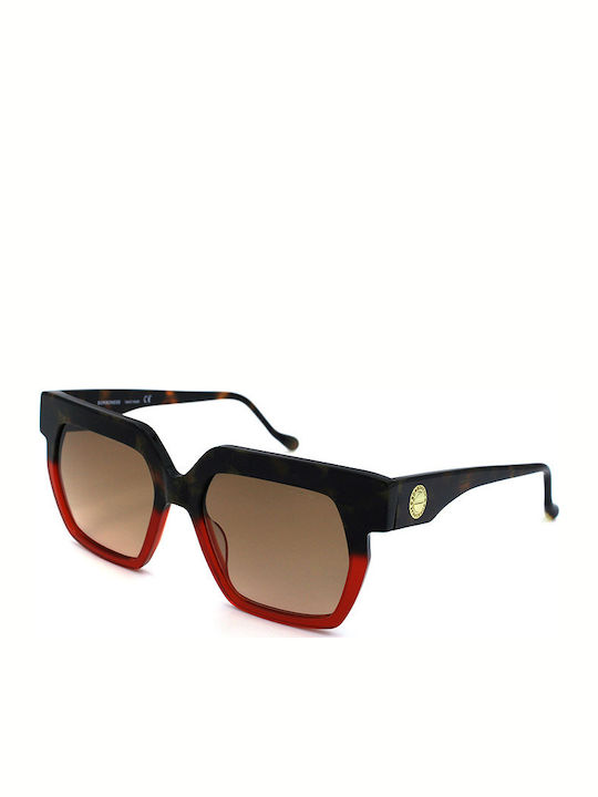 Borbonese Dorothy Sunglasses with Brown Tartaruga Plastic Frame and Brown Gradient Lens DOROTHY 05