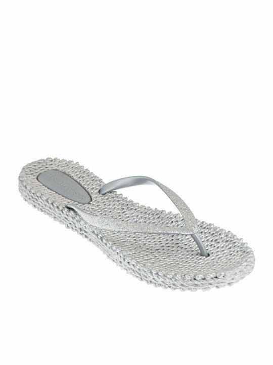 Ilse Jacobsen Women's Flip Flops Silver CHEERFUL01-71