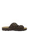 Leder Herrensandalen in Braun Farbe