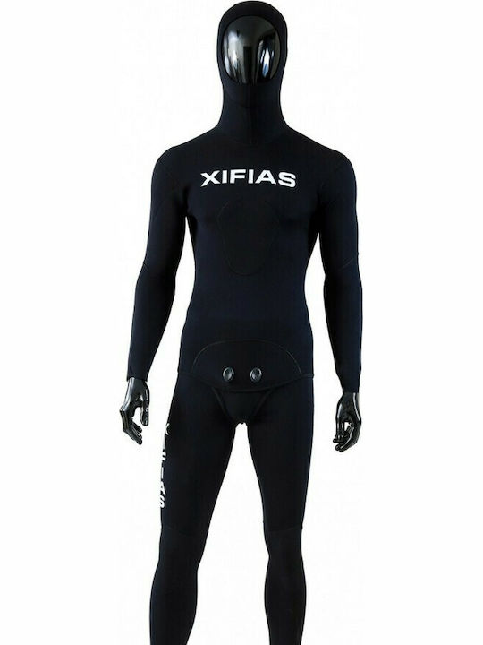 Xifias Sub Open Cell Divisible Wetsuit Shaved with Chest Pad for Speargun Black 5mm Xifias Sub Open Cell Divisible Wetsuit Shaved with Chest Pad for Speargun Black 5mm