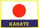 Olympus Sport 5007006 Gesticktes Abzeichen Karate mit der Flagge von Japan