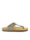 Bolero Leather Women's Flat Sandals Anatomic Nobuck Kaki