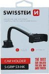 Swissten Βază de Telefon Auto S-GRIP S3-HK cu cârlige reglabile Neagră