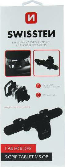 Swissten S-GRIP M5-OP Auto Handy- & Tablet-Halterung mit verstellbaren Haken Schwarz
