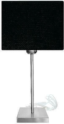 Fos me Metal Table Lamp for Socket E27 with Black Shade and Silver Base