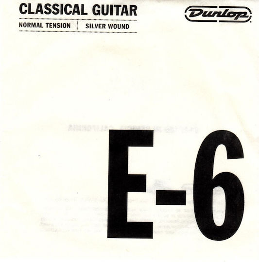 Dunlop Classical Normal Single String Silver Plated for Classical Guitar E (Mi) No6