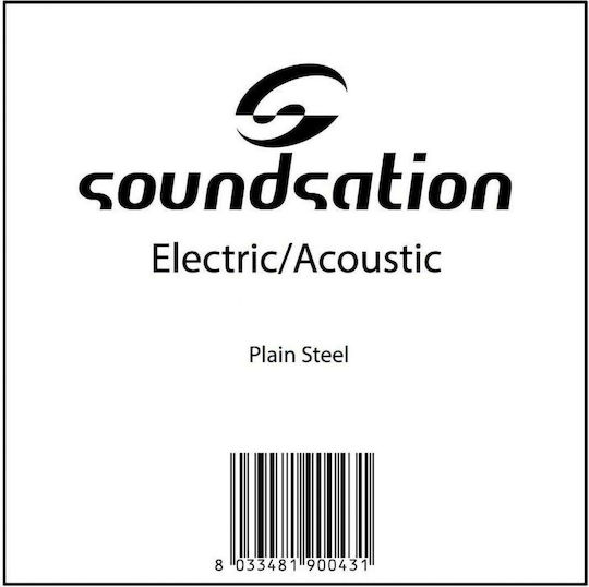 Soundsation Μονή Steel Χορδή για Ακουστική Κιθάρα / Ηλεκτρική Κιθάρα Electric/Acoustic .010"