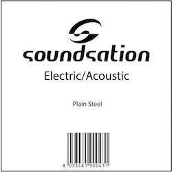 Soundsation Elektrische/Akustische Einzel Saiten Stahl 9