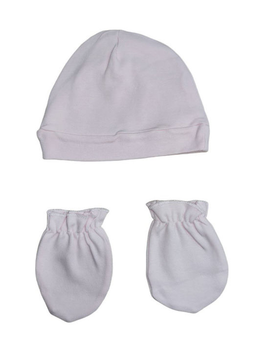 abo Set Căciulă Copil cu Mănuși Textil Roz pent...