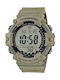 Casio Digital Men's Watch 51mm Battery with Beige Rubber Strap
