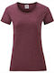 Fruit of the Loom Valueweight Women's Short Sleeve Promotional T-Shirt Burgundy
