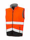 Result Softshell Fluorescent Waterproof Softshell Men's Safety Vest with Reflective Film Orange R451X