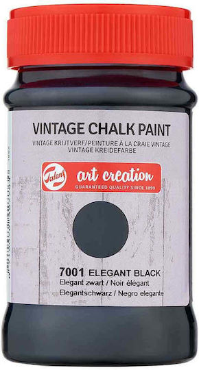 Royal Talens Vintage Chalk Paint Χρώμα Κιμωλίας 7001 Elegant Black 100ml 420570010