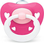 Nuk Orthodontic Pacifier Silicone Signature Hearts Fuchsia with Case for 18-36 months 1pcs