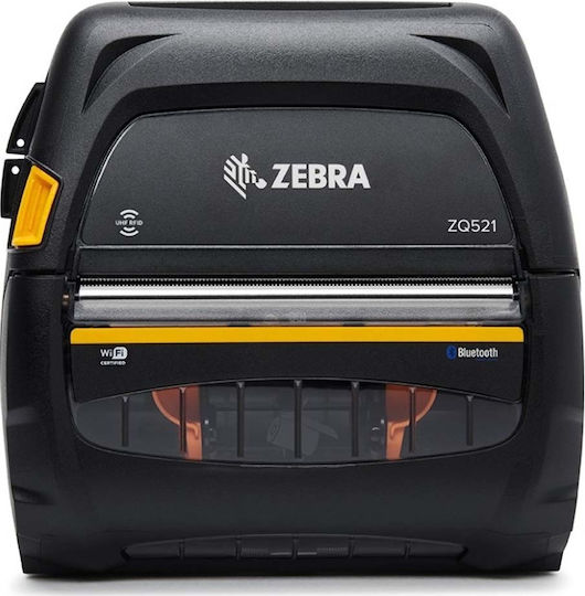 Zebra ZQ521 Φορητός Εκτυπωτής Ετικετών Απευθείας Μεταφοράς USB, Wi-Fi, Bluetooth 203 dpi
