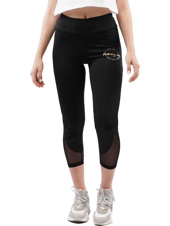 65764 Women's Capri Training Legging Black