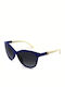 Blumarine Women's Sunglasses with Blue Plastic Frame SBM652 0D82