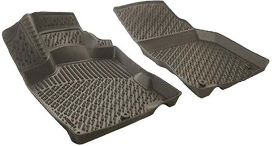 Rizline Front Mats 2pcs Tray Type for Mercedes-Benz Citan Renault Kangoo Black