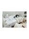 Cokitex Unicorn Baby Sheets Set Crib Cotton White 120x160cm 3pcs
