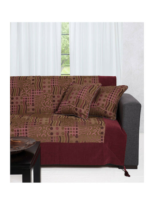 Silk Fashion 602 Πυκνό Ριχτάρι Πολυθρόνας Chenille 150x180εκ. Μελιτζανί