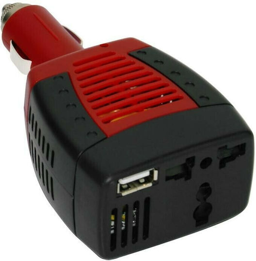 Invertor Auto 100W pentru Convertirea 12V DC în 220V AC cu 1xUSB