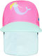 Energiers Kids' Hat Jockey Fabric Sunscreen Mermaid Fuchsia