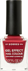 Korres Gel Effect Gloss Nail Polish Long Wearing 52 Eternity Red Rose 11ml