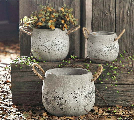 Zaros Vintage Κασπώ Κεραμικό Γκρι 24x24x20εκ.