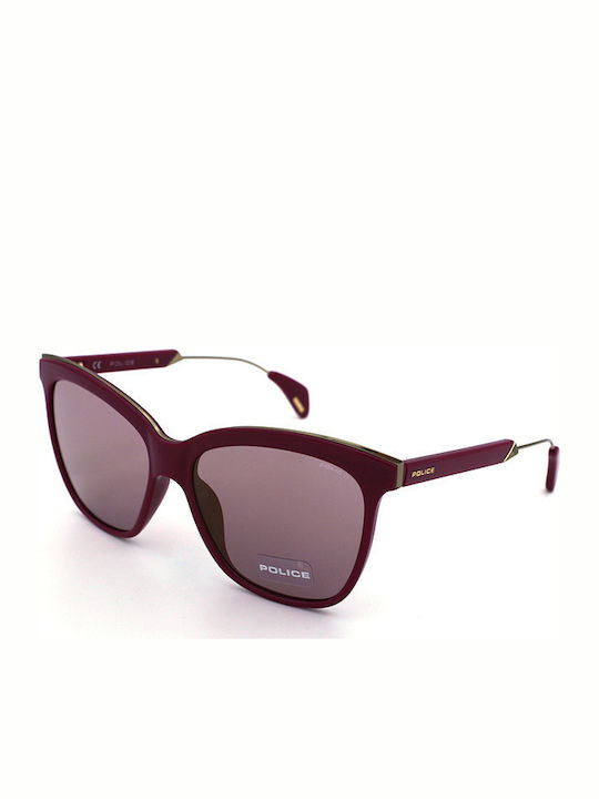 Police Damen Sonnenbrille mit Burgundisch Kunststoff Gestell und Burgundisch Linse SPL621 Z05G