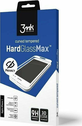 3MK Glass Max Privacy Full Face Tempered Glass (iPhone SE 2022 / 2020 / 8 / 7)
