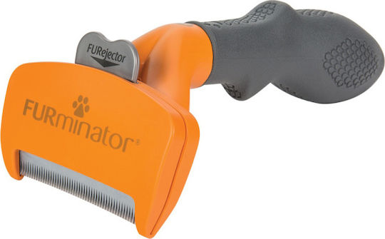 FURminator Undercoat Tool Comb Medium for Short-Haired Dogs with Razor for Hair Removal Orange