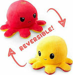 Plush Reversible Octopus Red/Yellow 12 cm.